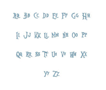 Nightmare Before Christmas embroidery font PES format 15 Sizes instant download