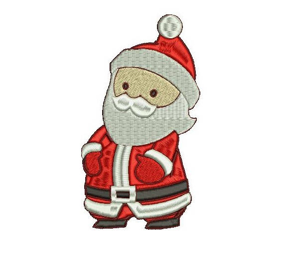 Cute little Santa Claus  embroidery design formats bx (17 machine formats), + pes, Sizes 3, 3.5, 3.8 (4x4 hoop), 4.5, 5, 5.5, and 6 inches