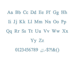 Times Roman embroidery BX font Sizes 0.25 (1/4), 0.50 (1/2), 1, 1.5, 2, 2.5, 3, 3.5, 4, 4.5, 5, 5.5, 6, 6.5, and 7 inches