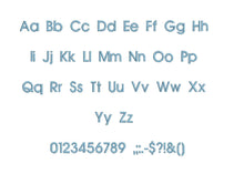 Avant Garde font PES format 15 Sizes 0.25 (1/4), 0.5 (1/2), 1, 1.5, 2, 2.5, 3, 3.5, 4, 4.5, 5, 5.5, 6, 6.5, and 7 inches
