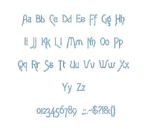 Transylvania embroidery font formats bx (which converts to 17 machine formats), + pes, Sizes 0.50 (1/2), 0.75 (3/4), 1, 1.5 and 2"