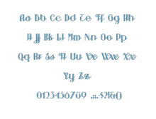 Don Bosco embroidery font formats bx (which converts to 17 machine formats), + pes, Sizes 0.50 (1/2), 0.75 (3/4), 1, 1.5 and 2"