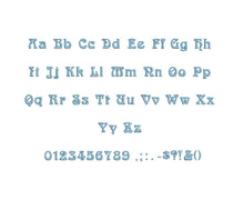 Carbine embroidery font formats bx (which converts to 17 machine formats), + pes, Sizes 0.50 (1/2), 0.75 (3/4), 1, 1.5 and 2"