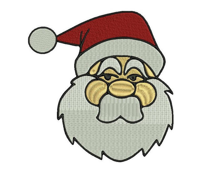 Santa Claus embroidery design formats bx (17 machine formats), + pes, Sizes 3, 3.5, 3.8 (4x4 hoop), 4.5, 5, 5.5, and 6 inches