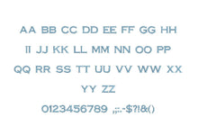 Copperplate embroidery font PES format 15 Sizes instant download