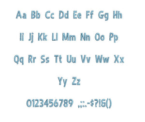 Aristo embroidery BX font Sizes 0.25 (1/4), 0.50 (1/2), 1, 1.5, 2, 2.5, 3, 3.5, 4, 4.5, 5, 5.5, 6, 6.5, and 7 inches