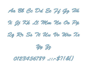 Marquise embroidery font PES format 15 Sizes 0.25 (1/4), 0.5 (1/2), 1, 1.5, 2, 2.5, 3, 3.5, 4, 4.5, 5, 5.5, 6, 6.5, and 7 inches