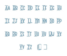 Paper Towel embroidery font PES format 15 Sizes 0.25, 0.5, 1, 1.5, 2, 2.5, 3, 3.5, 4, 4.5, 5, 5.5, 6, 6.5, and 7 inches