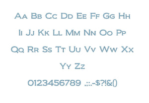 Biondi™ block embroidery font PES 15 Sizes 0.25 (1/4), 0.5 (1/2), 1, 1.5, 2, 2.5, 3, 3.5, 4, 4.5, 5, 5.5, 6, 6.5, and 7 inches (RLA)