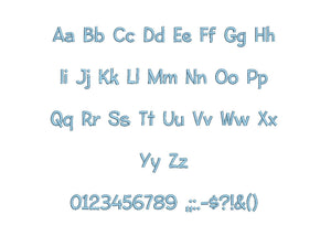 Bleeker™ block embroidery font PES 15 Sizes 0.25 (1/4), 0.5 (1/2), 1, 1.5, 2, 2.5, 3, 3.5, 4, 4.5, 5, 5.5, 6, 6.5, and 7 inches (RLA)