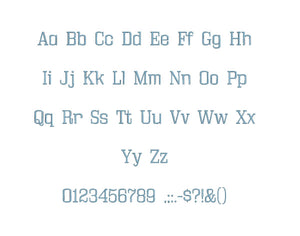 Bullpen Light™ embroidery font PES 15 Sizes 0.25 (1/4), 0.5 (1/2), 1, 1.5, 2, 2.5, 3, 3.5, 4, 4.5, 5, 5.5, 6, 6.5, and 7 inches (RLA)