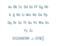 Autoradiographic™ embroidery font PES 15 Sizes 0.25 (1/4), 0.5 (1/2), 1, 1.5, 2, 2.5, 3, 3.5, 4, 4.5, 5, 5.5, 6, 6.5, and 7 inches (RLA)