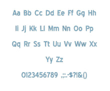 Blue Highway™ block embroidery BX font Sizes 0.25 (1/4), 0.50 (1/2), 1, 1.5, 2, 2.5, 3, 3.5, 4, 4.5, 5, 5.5, 6, 6.5, and 7 inches (RLA)