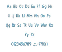 Aristo embroidery font PES format 15 Sizes instant download 0.25, 0.5, 1, 1.5, 2, 2.5, 3, 3.5, 4, 4.5, 5, 5.5, 6, 6.5, and 7 inches