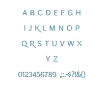 Conceal™ block embroidery BX font Sizes 0.25 (1/4), 0.50 (1/2), 1, 1.5, 2, 2.5, 3, 3.5, 4, 4.5, 5, 5.5, 6, 6.5, and 7" (RLA)