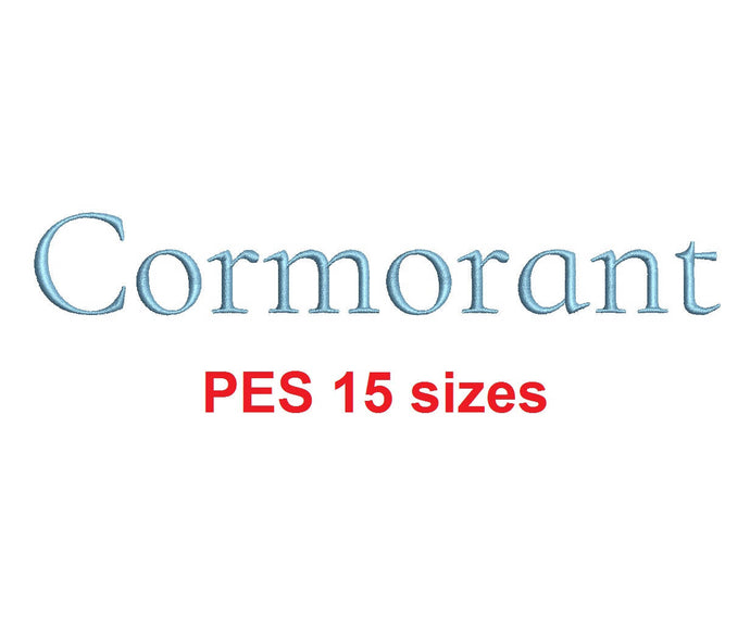 Cormorant embroidery font PES format 15 Sizes instant download 0.25, 0.5, 1, 1.5, 2, 2.5, 3, 3.5, 4, 4.5, 5, 5.5, 6, 6.5, and 7 inches