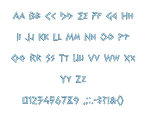 Gleaming the Cube™ embroidery font PES 15 Sizes 0.25 (1/4), 0.5 (1/2), 1, 1.5, 2, 2.5, 3, 3.5, 4, 4.5, 5, 5.5, 6, 6.5, and 7 inches (RLA)