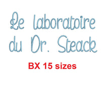 Le laboratoire du Dr. Steak embroidery BX font Sizes 0.25 (1/4), 0.50 (1/2), 1, 1.5, 2, 2.5, 3, 3.5, 4, 4.5, 5, 5.5, 6, 6.5, and 7 inches