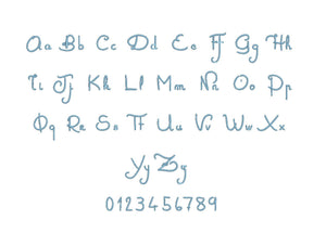 Zoa Elephantesque embroidery font PES format 15 Sizes 0.25, 0.5, 1, 1.5, 2, 2.5, 3, 3.5, 4, 4.5, 5, 5.5, 6, 6.5, and 7 inches