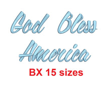 God Bless America BX font Sizes 0.25 (1/4), 0.50 (1/2), 1, 1.5, 2, 2.5, 3, 3.5, 4, 4.5, 5, 5.5, 6, 6.5, and 7 inches