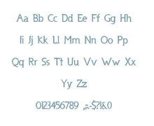 Usenet embroidery font PES format 15 Sizes instant download 0.25, 0.5, 1, 1.5, 2, 2.5, 3, 3.5, 4, 4.5, 5, 5.5, 6, 6.5, and 7 inches