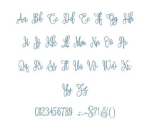 Brooke Script embroidery font dst/exp/jef/hus/vip/vp3/xxx 15 sizes small to large