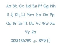 Silentina Film™ embroidery font PES 15 Sizes 0.25 (1/4), 0.5 (1/2), 1, 1.5, 2, 2.5, 3, 3.5, 4, 4.5, 5, 5.5, 6, 6.5, and 7" (RLA)