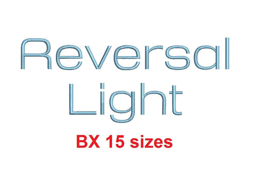 Reversal Light™ BX font Sizes 0.25 (1/4), 0.50 (1/2), 1, 1.5, 2, 2.5, 3, 3.5, 4, 4.5, 5, 5.5, 6, 6.5, and 7 inches (RLA)