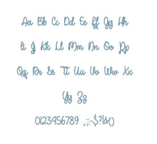 A Perfect Place embroidery font PES format 15 Sizes 0.25 (1/4), 0.5 (1/2), 1, 1.5, 2, 2.5, 3, 3.5, 4, 4.5, 5, 5.5, 6, 6.5, 7" (MHA)