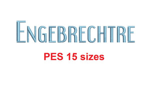 Engebrechtre™ embroidery font PES 15 Sizes 0.25 (1/4), 0.5 (1/2), 1, 1.5, 2, 2.5, 3, 3.5, 4, 4.5, 5, 5.5, 6, 6.5, and 7" (RLA)
