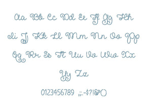Pretty Girls embroidery BX font Sizes 0.25 (1/4), 0.50 (1/2), 1, 1.5, 2, 2.5, 3, 3.5, 4, 4.5, 5, 5.5, 6, 6.5, and 7" (MHA)