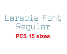 Larabie Font™ embroidery font PES 15 Sizes 0.25 (1/4), 0.5 (1/2), 1, 1.5, 2, 2.5, 3, 3.5, 4, 4.5, 5, 5.5, 6, 6.5, and 7 inches (RLA)