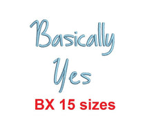 Basically Yes embroidery BX font Sizes 0.25 (1/4), 0.50 (1/2), 1, 1.5, 2, 2.5, 3, 3.5, 4, 4.5, 5, 5.5, 6, 6.5, and 7" (MHA)