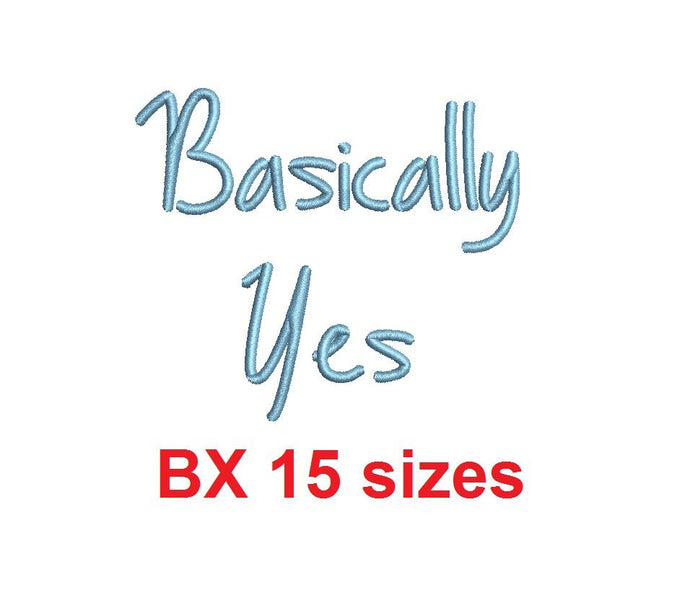 Basically Yes embroidery BX font Sizes 0.25 (1/4), 0.50 (1/2), 1, 1.5, 2, 2.5, 3, 3.5, 4, 4.5, 5, 5.5, 6, 6.5, and 7