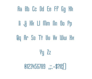 Kandide embroidery font PES format 15 Sizes instant download 0.25, 0.5, 1, 1.5, 2, 2.5, 3, 3.5, 4, 4.5, 5, 5.5, 6, 6.5, and 7 inches