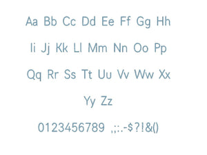 Scheme Light™ embroidery font PES 15 Sizes 0.25 (1/4), 0.5 (1/2), 1, 1.5, 2, 2.5, 3, 3.5, 4, 4.5, 5, 5.5, 6, 6.5, and 7 inches (RLA)