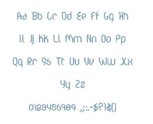 Spasmodik embroidery BX font Sizes 0.25 (1/4), 0.50 (1/2), 1, 1.5, 2, 2.5, 3, 3.5, 4, 4.5, 5, 5.5, 6, 6.5, and 7 inches