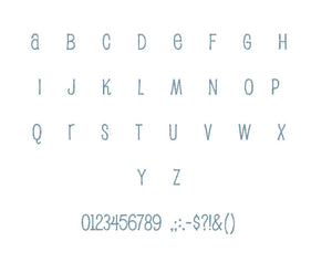 Pupcat Light™ embroidery BX font Sizes 0.25 (1/4), 0.50 (1/2), 1, 1.5, 2, 2.5, 3, 3.5, 4, 4.5, 5, 5.5, 6, 6.5, and 7 inches (RLA)