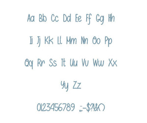 If Only embroidery font PES format 15 Sizes 0.25 (1/4), 0.5 (1/2), 1, 1.5, 2, 2.5, 3, 3.5, 4, 4.5, 5, 5.5, 6, 6.5, 7" (MHA)