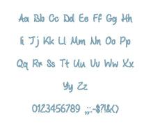 White Chocolate Mint embroidery BX font Sizes 0.25 (1/4), 0.50 (1/2), 1, 1.5, 2, 2.5, 3, 3.5, 4, 4.5, 5, 5.5, 6, 6.5, and 7" (MHA)