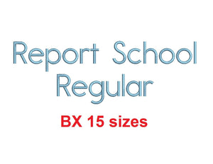 Report School Regular™ BX font Sizes 0.25 (1/4), 0.50 (1/2), 1, 1.5, 2, 2.5, 3, 3.5, 4, 4.5, 5, 5.5, 6, 6.5, and 7 inches (RLA)