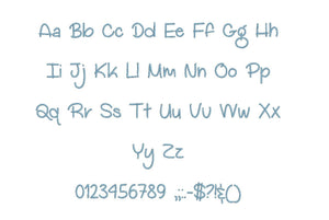 My Big Heart embroidery font PES format 15 Sizes 0.25, 0.5, 1, 1.5, 2, 2.5, 3, 3.5, 4, 4.5, 5, 5.5, 6, 6.5, and 7" (MHA)