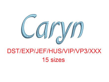 Caryn™ script embroidery font dst/exp/jef/hus/vip/vp3/xxx 15 sizes small to large (RLA)