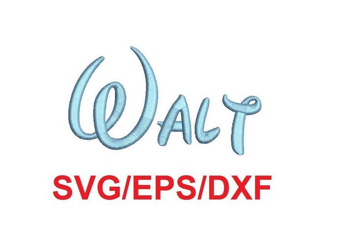 Walt alphabet svg/eps/dxf cutting files