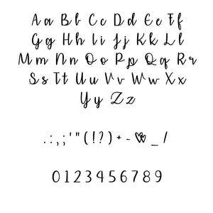 Affectionately Yours font svg/eps/dxf alphabet cutting files (MHA)
