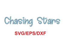 Chasing Stars font svg/eps/dxf alphabet cutting files (MHA)