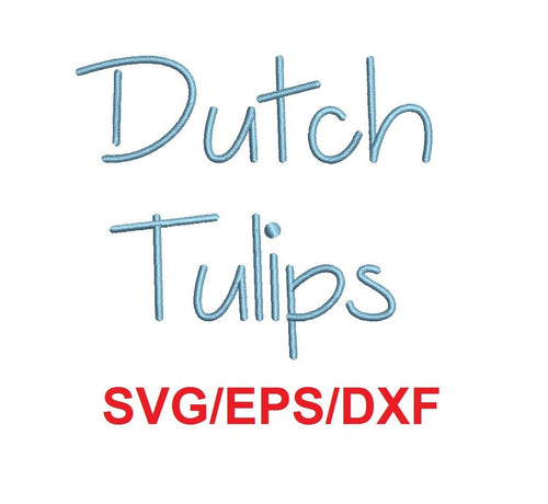 Dutch Tulips font svg/eps/dxf alphabet cutting files (MHA)