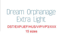 Dream Orphanage EL™ embroidery font dst/exp/jef/hus/vip/vp3/xxx 15 sizes small to large (RLA)