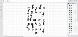 Congrats Calligraphy font svg/eps/dxf alphabet cutting files (MHA)