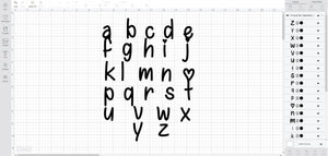 I Found My Valentine font svg/eps/dxf alphabet cutting files (MHA)